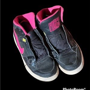 Nike Airforce Son of Force Mid Shoes Youth 4 Black & Pink Basketball Skate